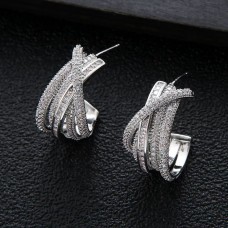 PP062401 定制款 C 圈 银色底白锆