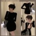 JT2909 辣妹性感露背修身连身裙 Ready Stock