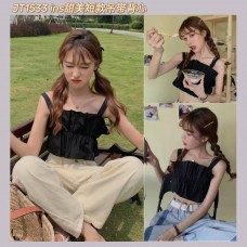 JT1533 ins甜美短款吊带背心 Ready Stock