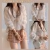 JT1724 韩系小花朵宽松上衣 Ready Stock
