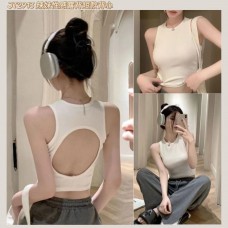 JT2913 辣妹性感露背短款背心 Ready Stock