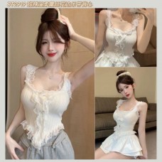 JT2919 甜辣温柔蕾丝花边吊带背心 Ready Stock