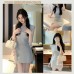 JT2923 韩版冰感针织修身连身裙 Ready Stock
