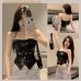 JT2927 辣妹性感皮质抹胸上衣 Ready Stock