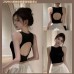 JT2913 辣妹性感露背短款背心 Ready Stock